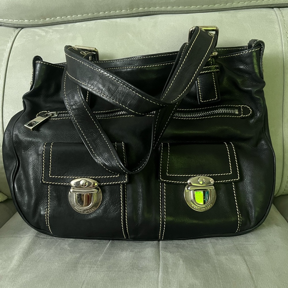 Marc Jacobs vintage hobo black leather bag